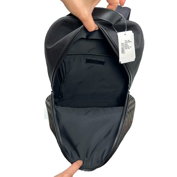 Burberry Jett Check and Mesh Backpack - Picture 7 of 11